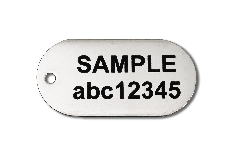 Stainless Steel Valve Tag - 1" x 2" Obround with 1/8" Hole